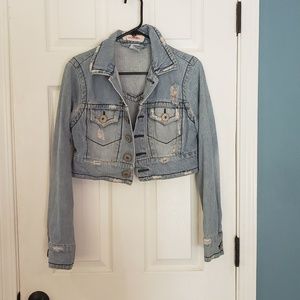Z. Cavaricci Distressed Crop Jean Jacket